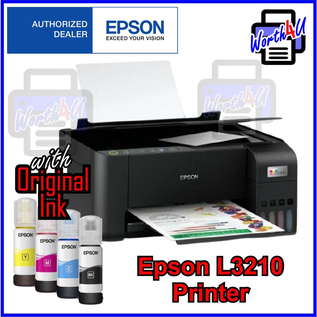 Epson EcoTank L3210 All in One AiO Ink Tank Printer Print Scan Copy