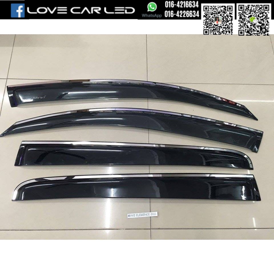 PERODUA MYVI 0611 CHROME DOOR VISOR 4DOOR TRIM WINDOW VISOR Shopee