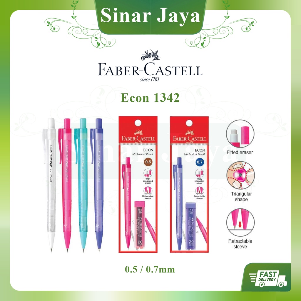 Faber-Castell Econ Mechanical Pencil 1342 (1set) | Shopee Malaysia