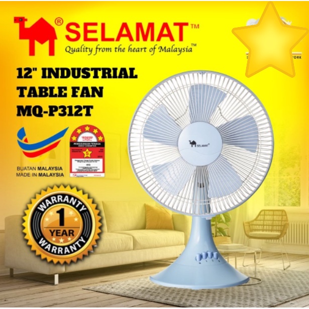 Selamat Table Fan 12 Inch & 16 Inch Made In Malaysia Shopee Malaysia