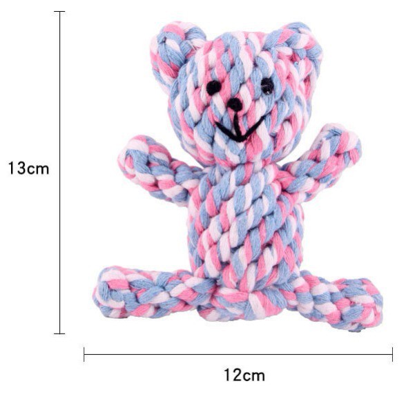 Dog toy rope animal tetherball resistant pet bit a big teddy your