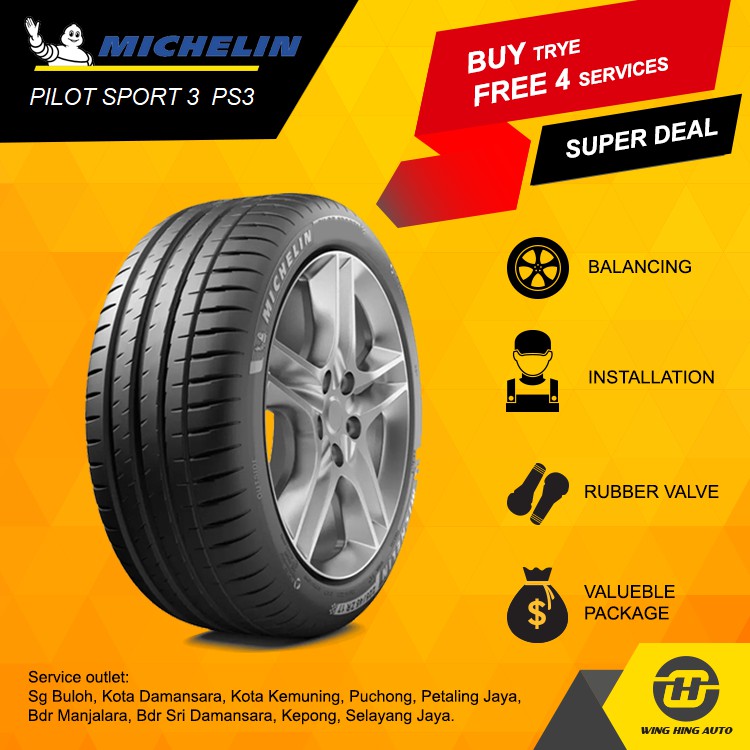 2021 Michelin Pilot Sport 3 PS3 15 16 inch Tyre Tire Tayar 