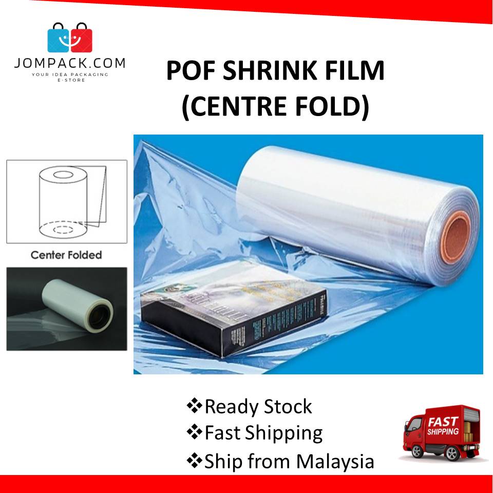 POF SHRINK FILM 8" / 10" / 12" / 14"/ 16" / 18" (Centre Fold) METER
