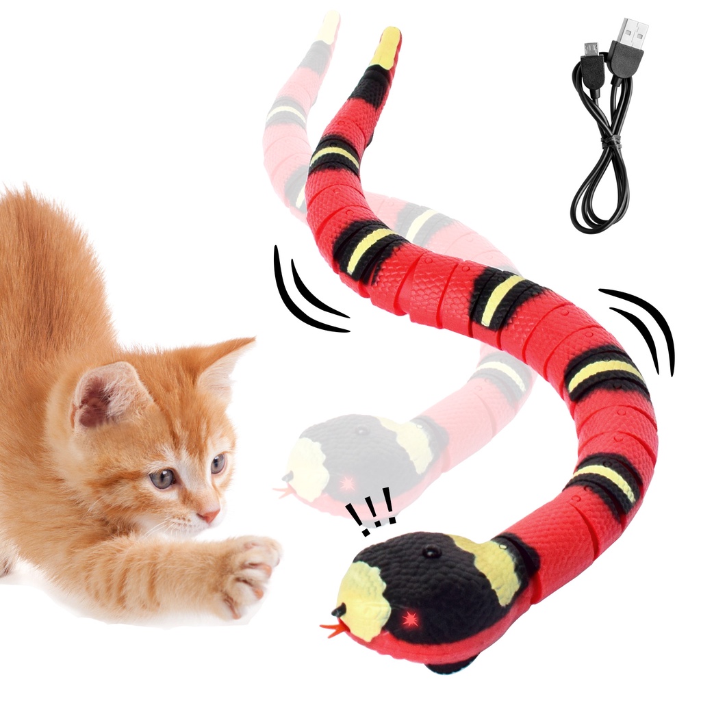 Smart Sensing Snake Cat Toys Automatic Snake Cat Toy for Indoor Cats ...