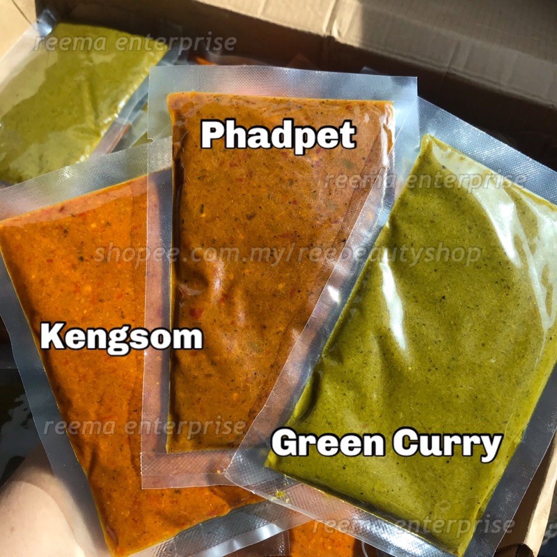 【PROMOSI】Paste Kengsom Phadprik Green Curry Padpet Asam Pedas Pes Masakan