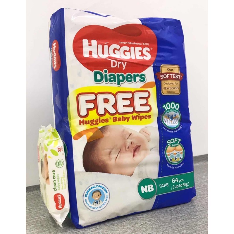 huggies dry wipes