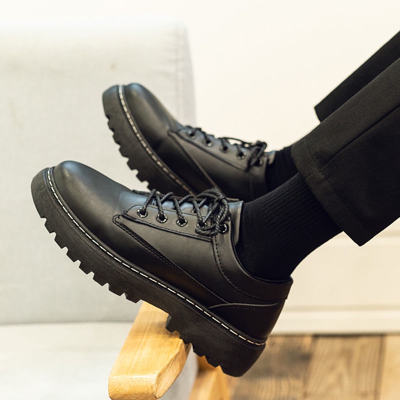 Chef Shoes Men's Anti-Slip Waterproof Kitchen Little Black Work Casual Leather Business Small厨师鞋男防滑防水厨房男士小黑鞋工作休闲上班皮鞋男商务小皮鞋男Sepatu Chef lelaki Non Slip air-proof dapur lelaki kasut hitam kecil kerja libur kerja kasut kulit lelaki perniagaan kasut kulit kec