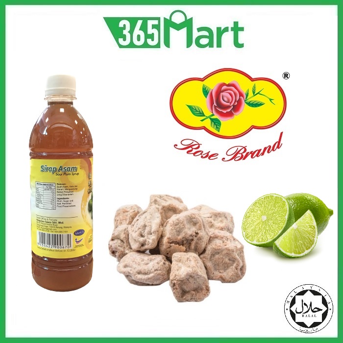 ROSE BRAND 916 Sour Plum Syrup 500ml Sirap Asam Jus HALAL Heng Lee Sauces by 365mart 365 Mart
