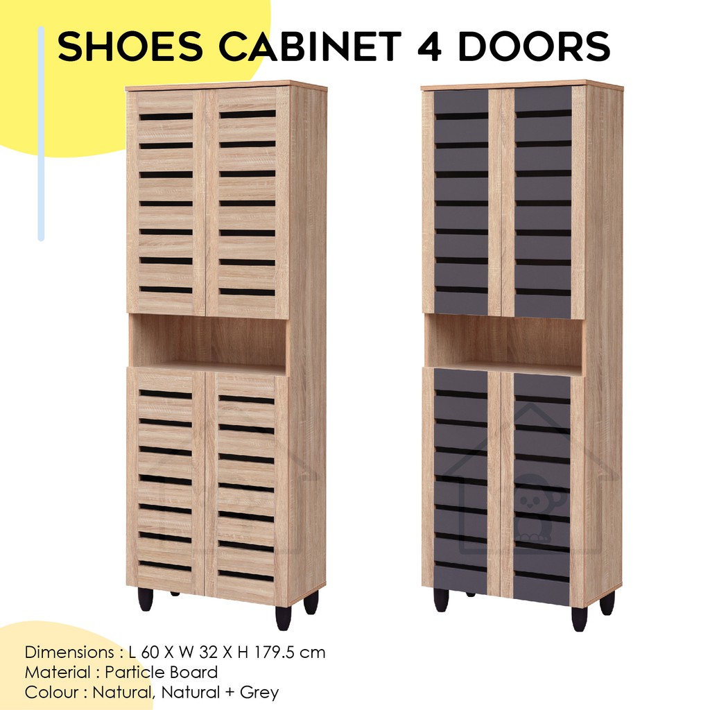 TALL SHOES 4 DOOR / SPACE SAVING WITH VENTILATION/SHOE