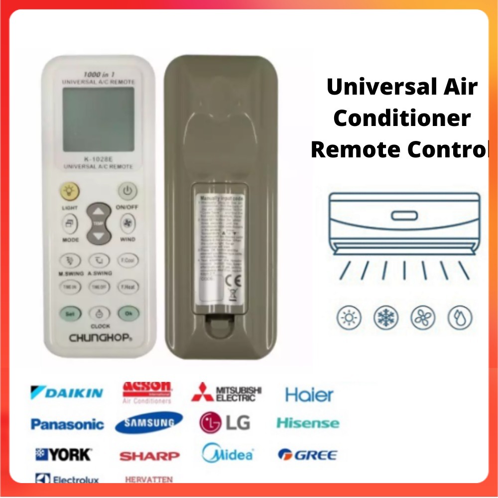 UNIVERSAL AIRCOND REMOTE CONTROL K1028 Shopee Malaysia