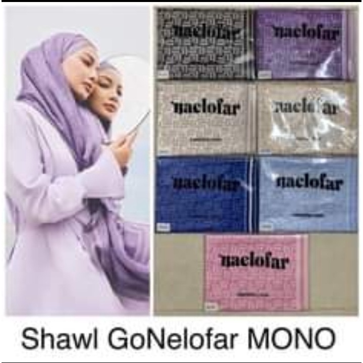 Ready Stock ShawlMONO & MODA & ARMA Shawl Neelofa cantik dan murah