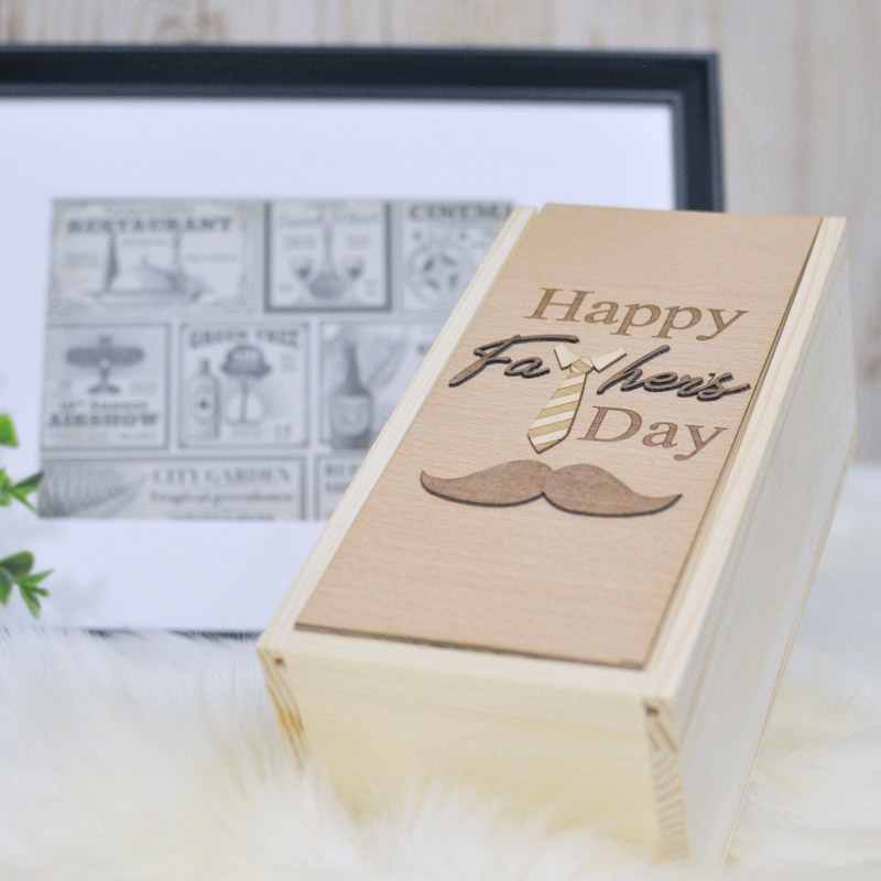 Gift Box Storage Jewelry Wooden Packaging Coffee Personalized Name Hadiah Chocolate Cookies Decoration Birthday