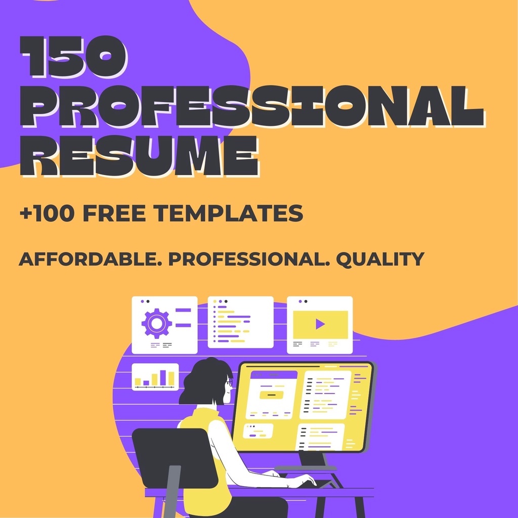 150 Professional Resume Templates + Free 100 More Templates (VIP ...