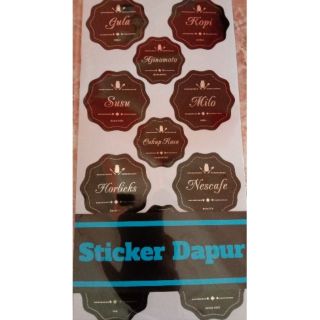  76PCS STIKER DAPUR Kitchen Labels  Sticker Dapur 