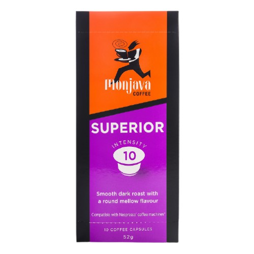 Monjava Coffee Capsule Superior (10) 52g 10 Capsules, Compatible with Nespresso Coffee Machine