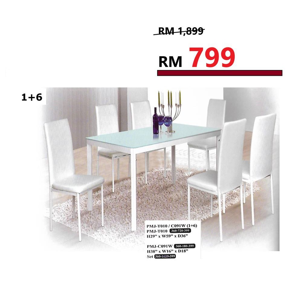 MEJA MAKAN 6 SEAT Shopee Malaysia