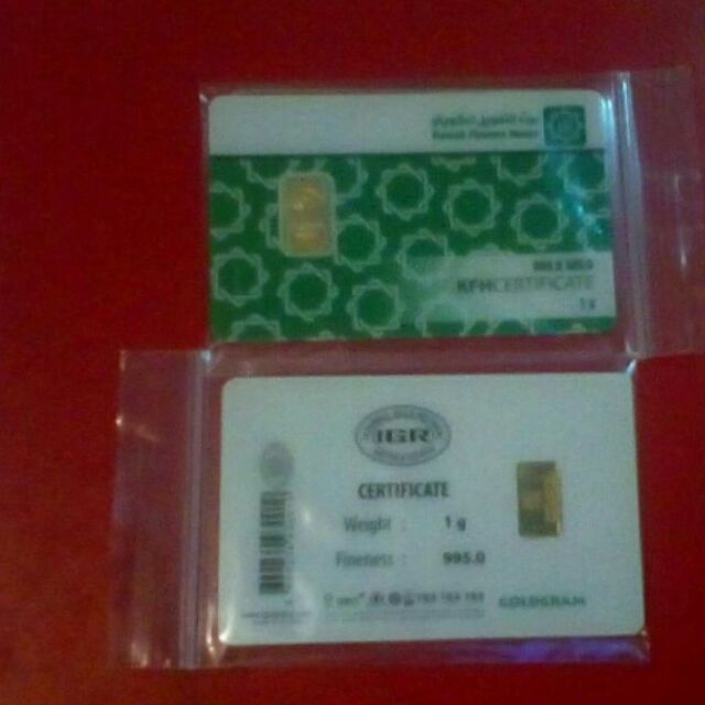 1g Gold Bar Kfh New Shopee Malaysia