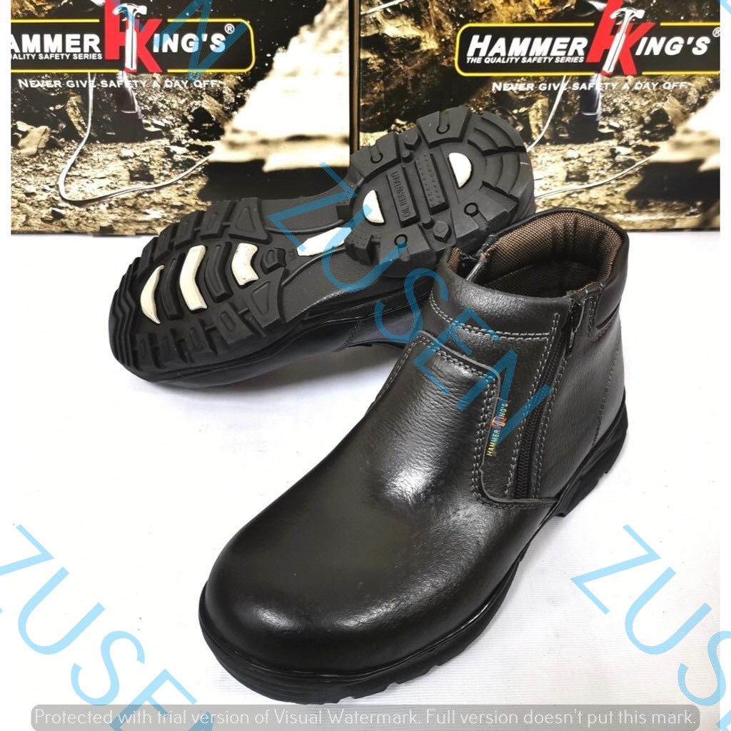 Hammer King Safety Shoes Standard MidCut Boot (DualZipper) Model