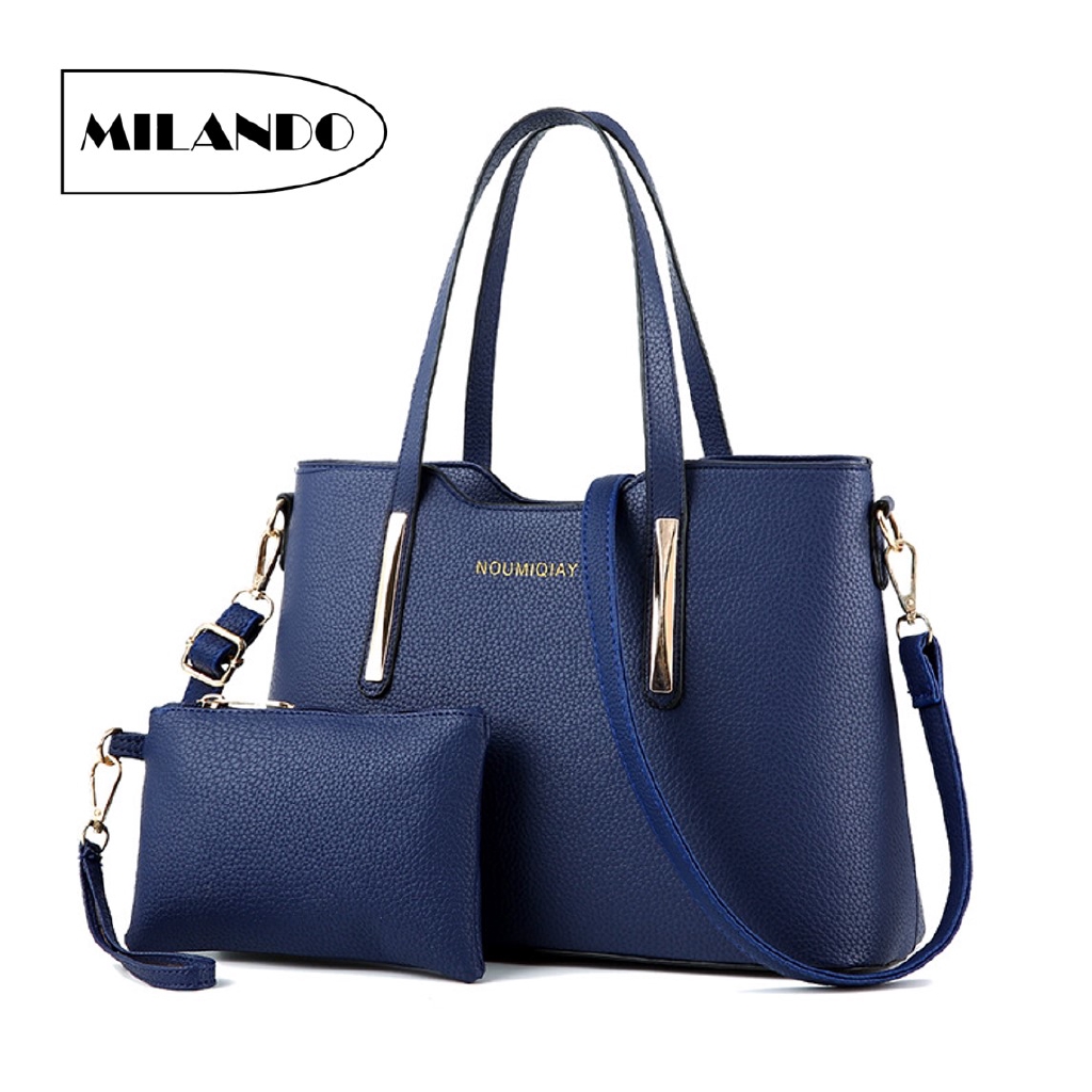 (2 PCS) MILANDO Women Ladies PU Leather Bag Hanbag Handbeg Beg Tangan Wanita (Type 31)