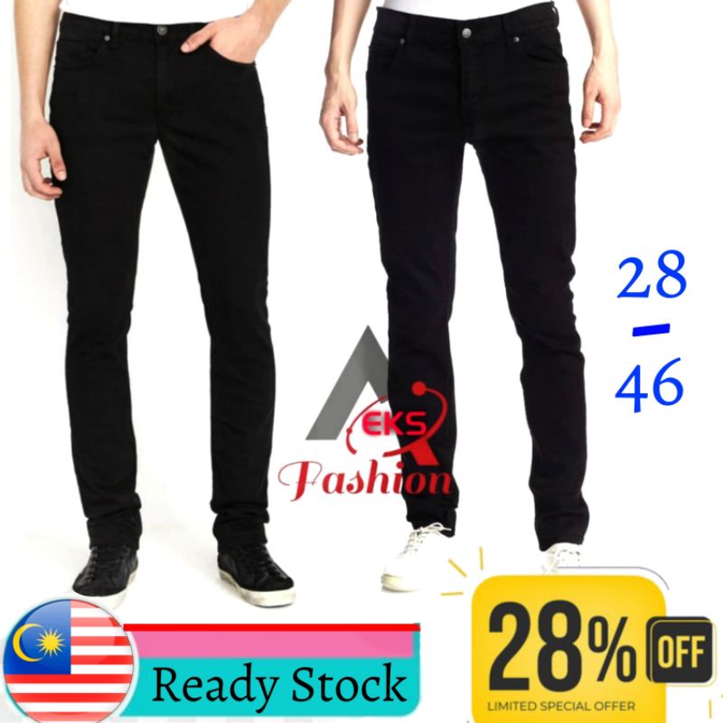 ??Skinny/Slim Fit & Straight Cut Men's Jeans Pant For Men & Unisex (28”-50”) Plus Size (Ready Stock Malaysia)