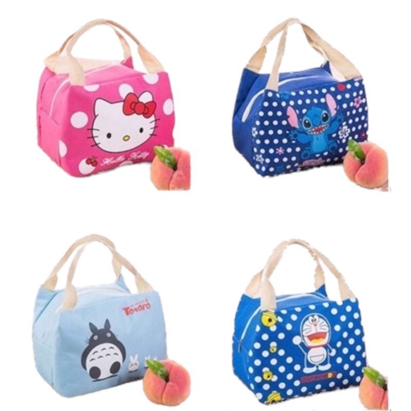 KIDS LUNCH BOX HELLO KT TOTORO STICH DORAEMON insulated thermal cooler