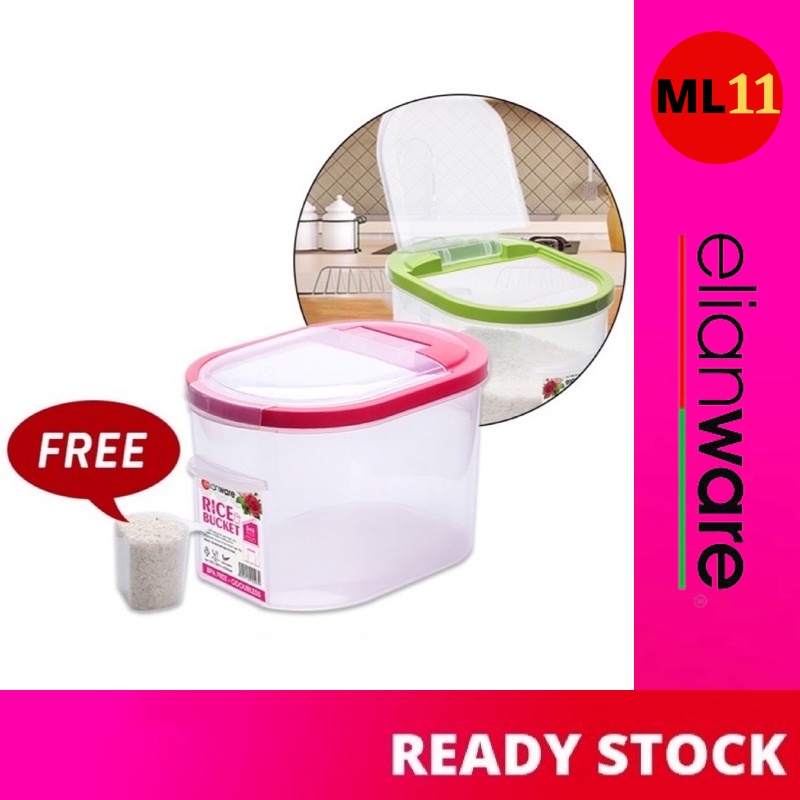 ELIANWARE (5KG) Space-Saving Bekas Beras Rice Dispenser Storage E-981