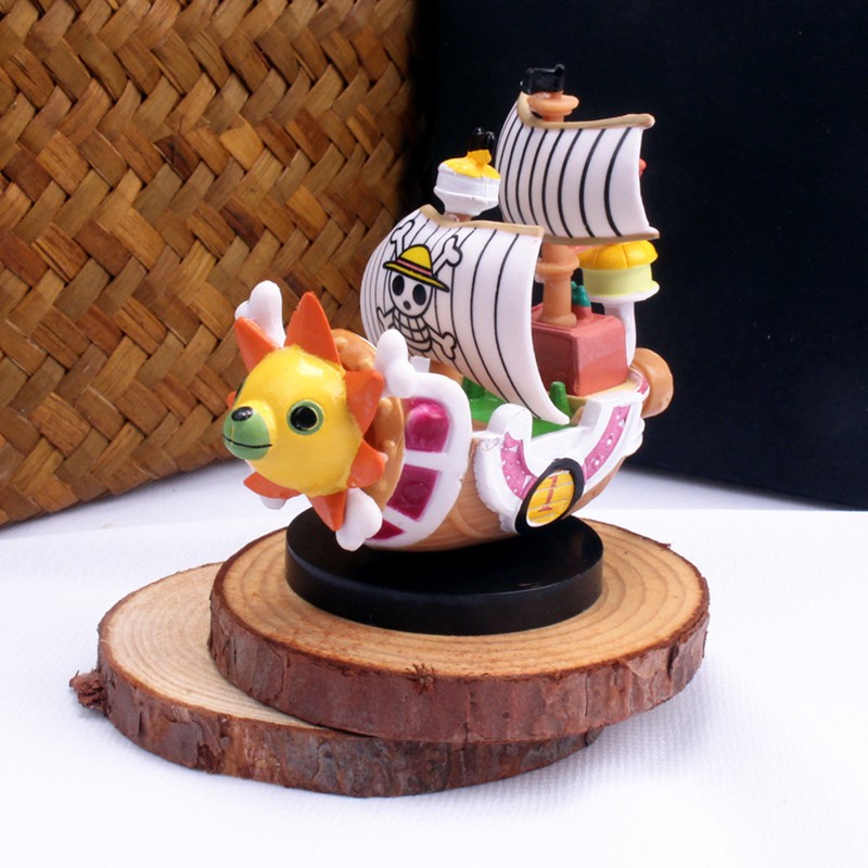 One Piece Going Merry Thousand Sunny Grand Pirate Ship Action Figure Happy Birthday Party Cake Decoration Gift Toy Model
