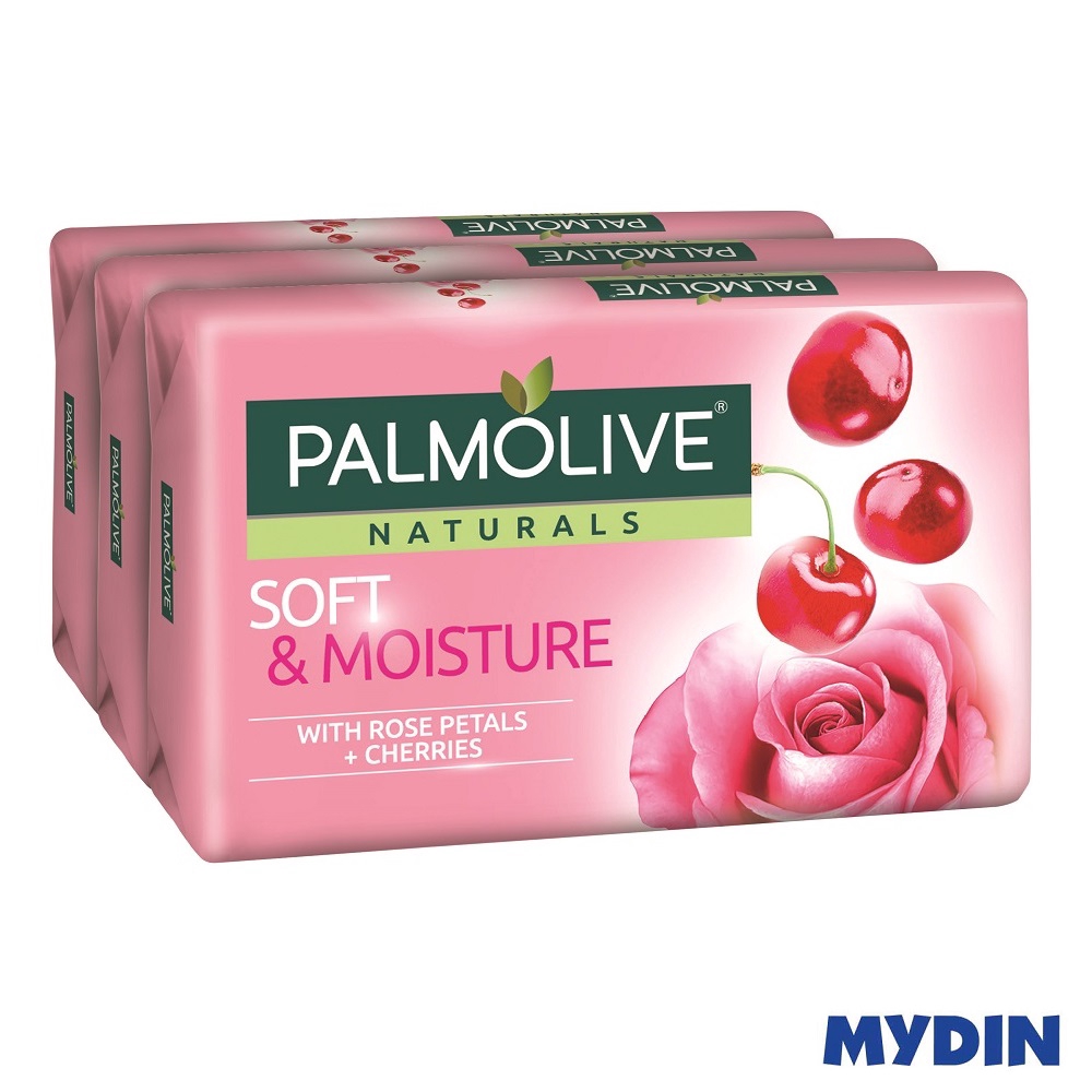 Palmolive Naturals Soft & Moisture With Milk & Rose Petals Bar Soap (80g x 3)