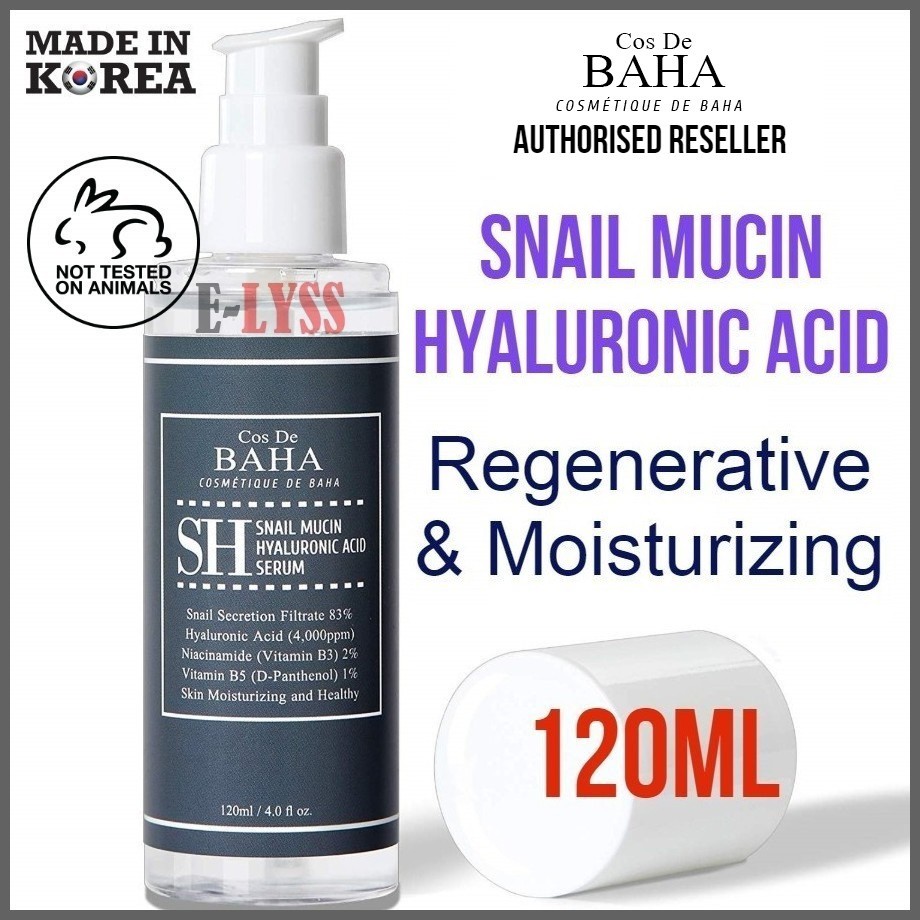 cos de baha snail mucin hyaluronic acid serum