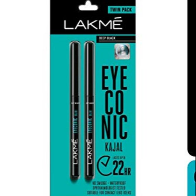 Lakme Eyeconic Kajal Eyeliner Twin Pack Shopee Malaysia