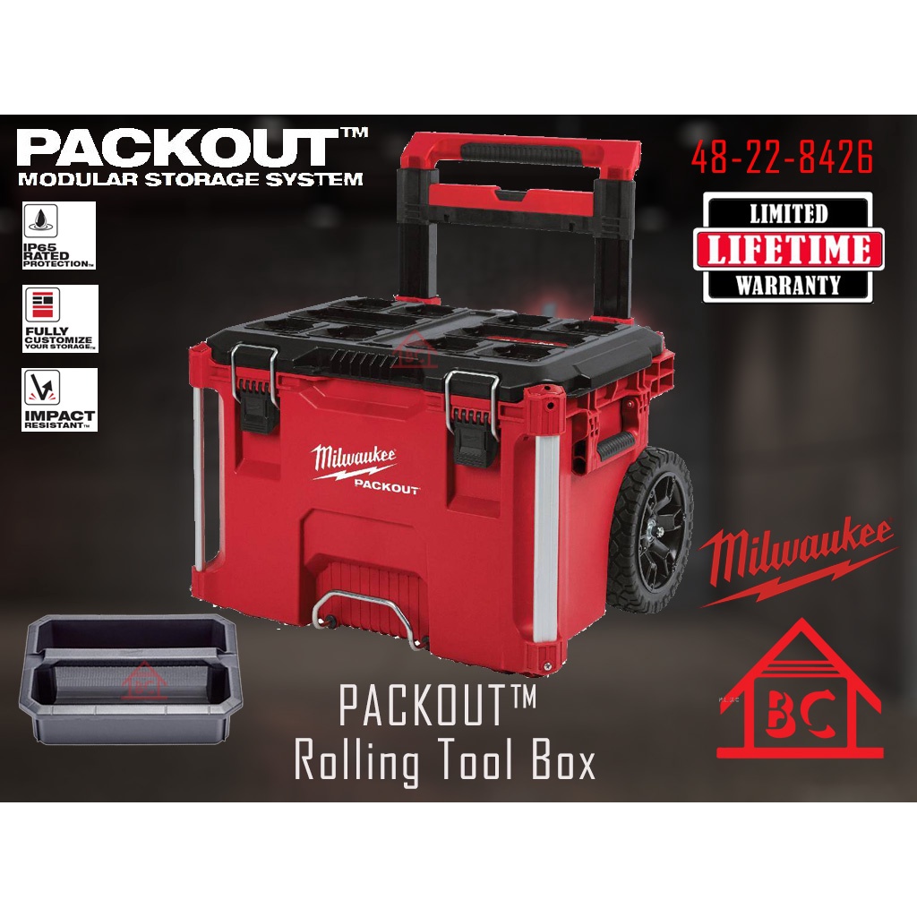 Milwaukee Packout™ Rolling Tool Box 48 22 8426 Shopee Malaysia