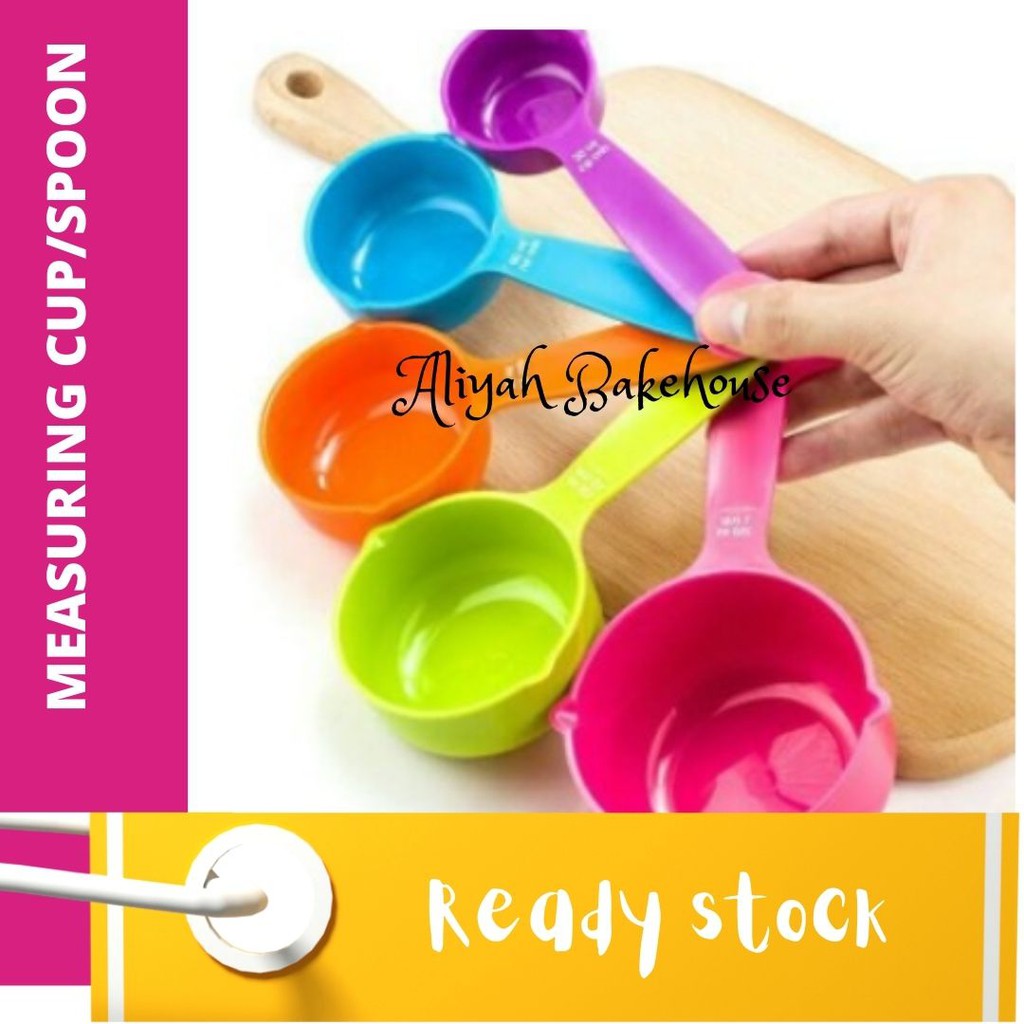 5 Pcs Kitchen Tools Measuring Spoon Measuring Cups Spoon Cup Baking Utensalat Sukatan Sudu 2030