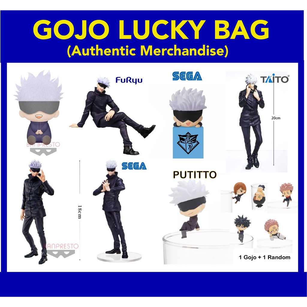 Buy Gojo Lucky Bag Authentic Jujutsu Kaisen Gojo Figure Plush Taito