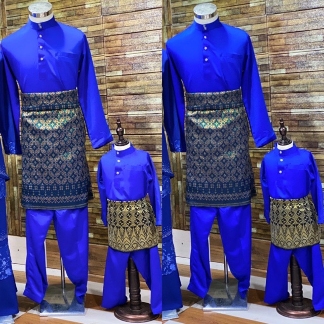 Baju Raya Biru Royal - malaytru2