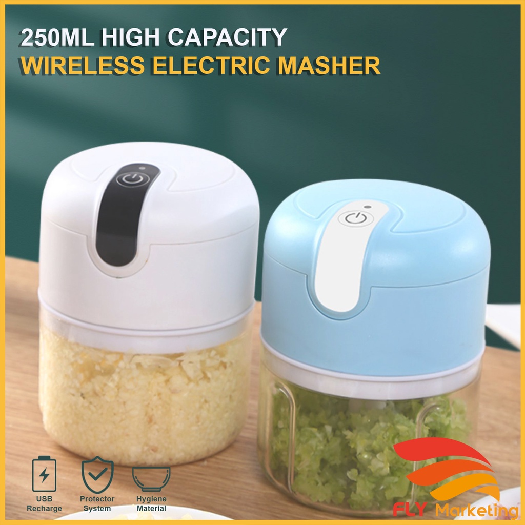 250ML High Capacity Eletric Mini Blender Chopper Portable Blender Food Processor Meat Grinder Garlic Chopper Pengisar