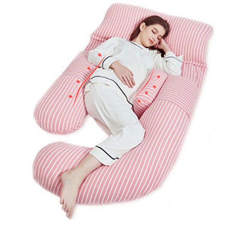 Sleeping Support Pillow For Pregnant Women Body Cotton Stripe