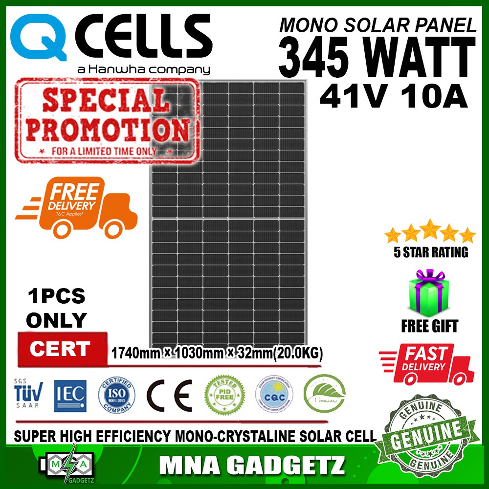 QCELLS 345 350W 42V Monocrystalline Solar Panel Quo Duo G8 German ...