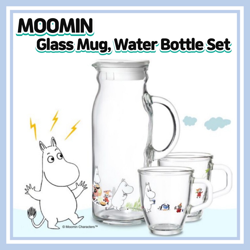 moomin glass water bottle