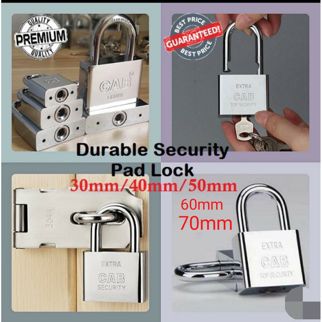 100% ORIGINAL PadLock Top Security Padlocks Pad Lock Master Key House Lock Door Lock Pintu Kunci