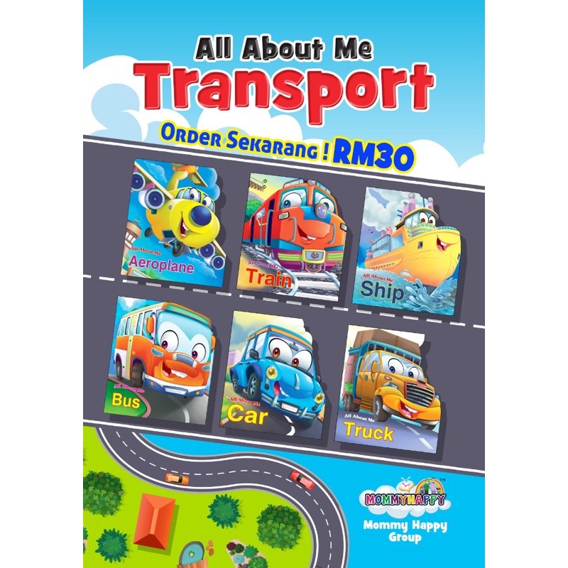 Ready Stock All About Me Transport Kenderaan English Malay