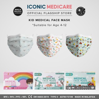 Image of Iconic Kid 3 Ply Medical Face Mask - Printed (50pcs)