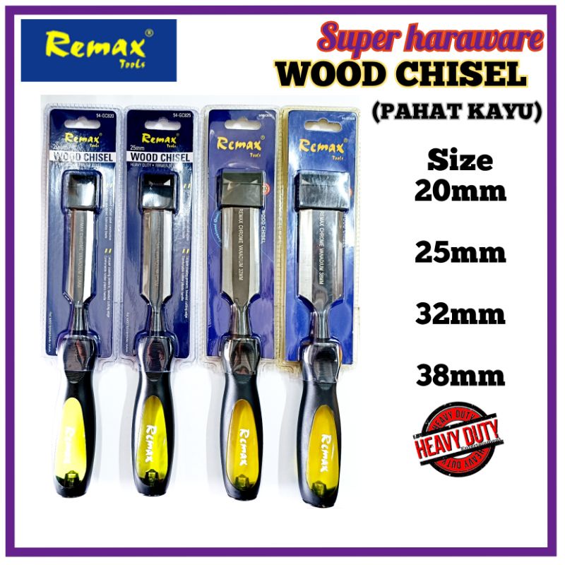 HEAVY DUTY REMAX 20MM/25MM/32MM/38MM FIRMER BEVEL / WOOD CHISEL (PAHAT ...