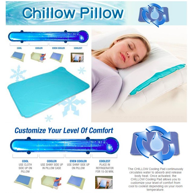Cooling Pillow Sleeping Therapy Insert Aid