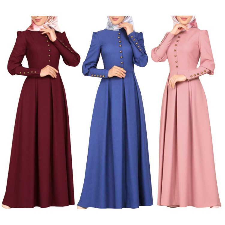 Abaya Dresses Jubah  Hitam Perempuan  Muslimah Baju  Kaftan 