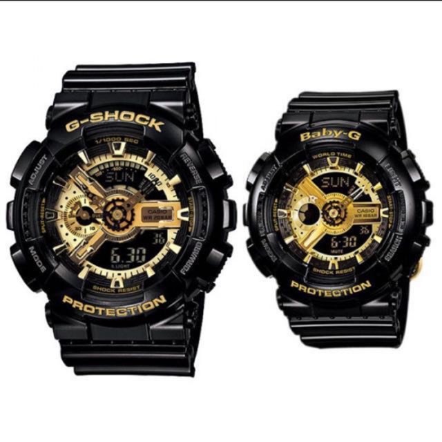 baby g shock gold and black