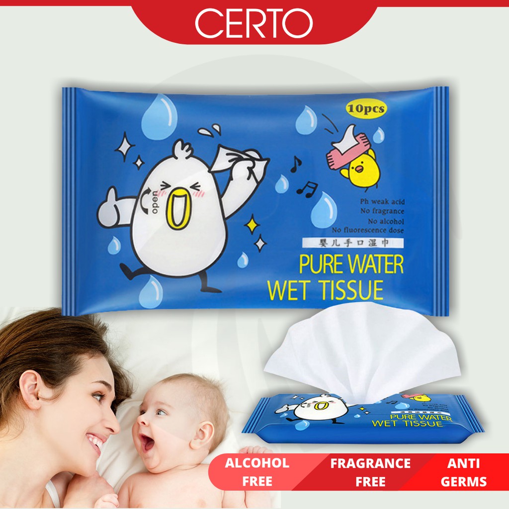 CERTO Non Alcohol Free Hygiene Baby Wet Wipe Soft Wet Tissue Safe For