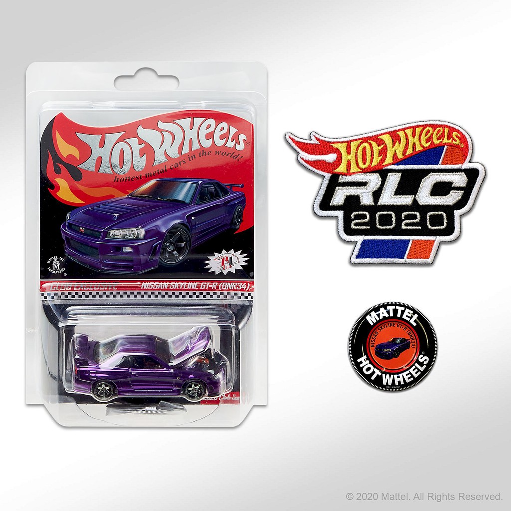 HOT WHEELS 2020 RLC NISSAN SKYLINE GTR R34 (BCNR34) Purple with Button