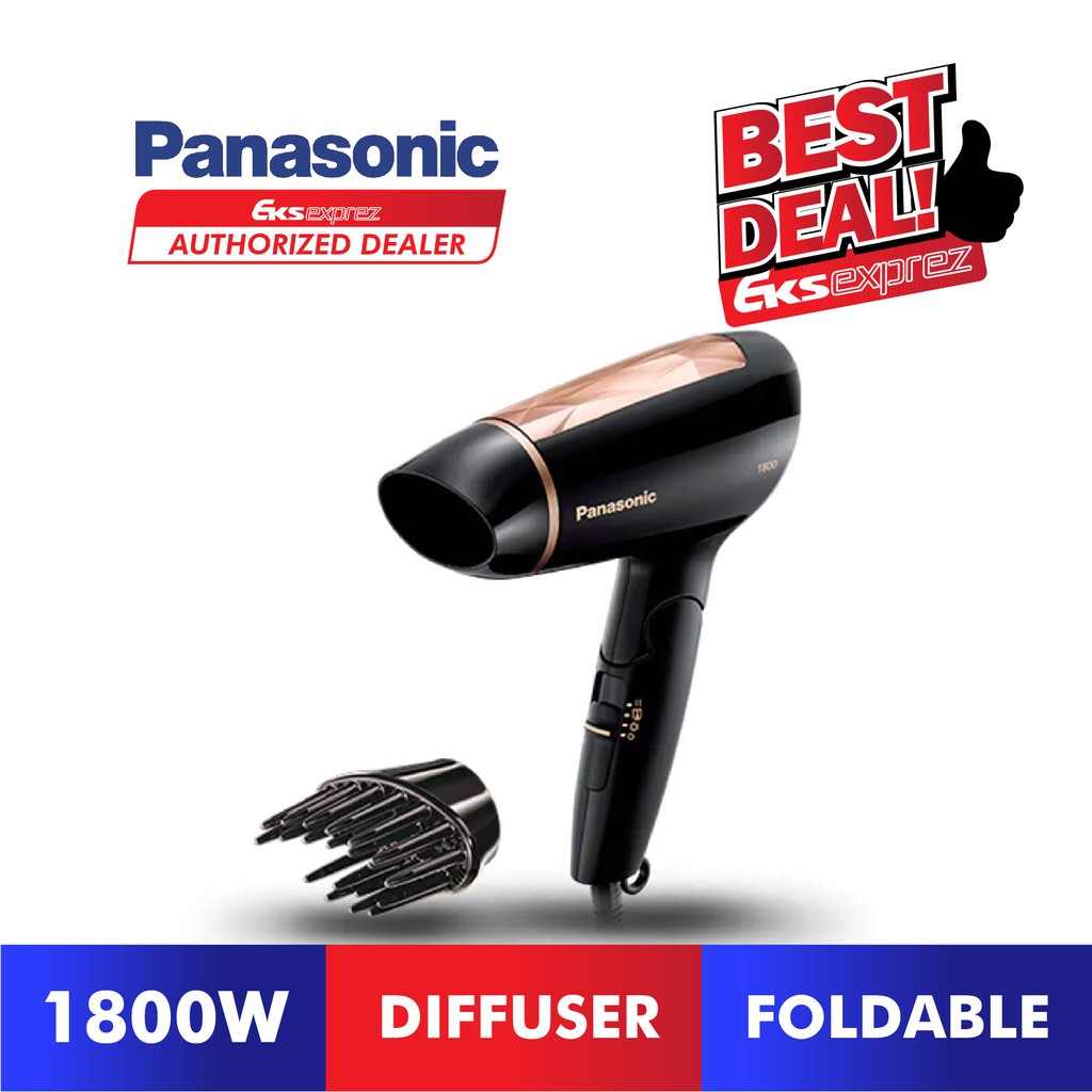 Panasonic Compact Hair Dryer Heat Protection & Diffuser (1800W) EHND43