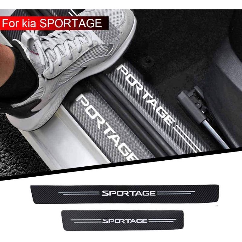 4PCS 3D CARBON SPORTAGE STICKERS FOOTPRINT PROTECTORS