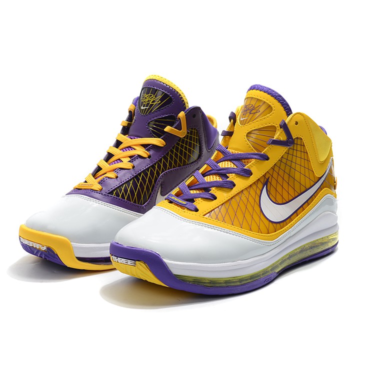 nike yellow and purple shoes